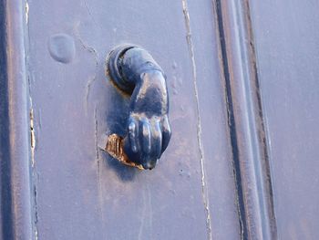 Close-up of door knocker