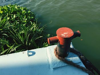 Close-up high angle view of water