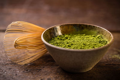 Close-up of food in bowl on table