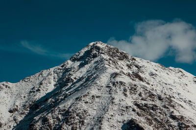 Low angle view of mountain against sky