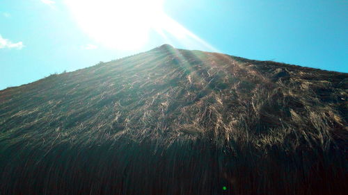 Low angle view of mountain against sky
