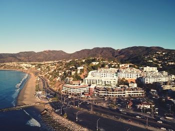 Pacific coast highway through the beautiful pacific palisades 