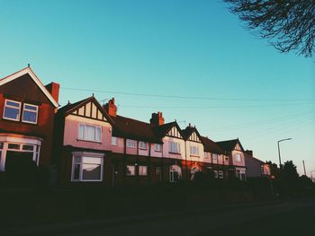 Houses against blue sky