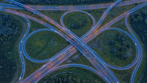 High angle view of elevated road on highway