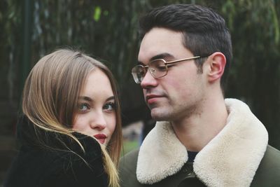 Close-up of young couple