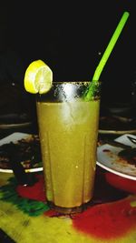 Close-up of drink on table