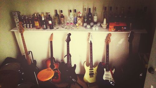 Full frame shot of objects on table