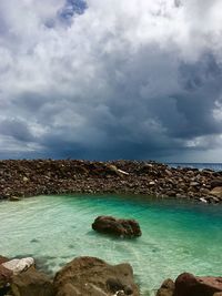 Scenic view of sea against sky