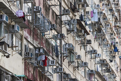 Low angle view of buildings in city