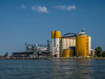 View of factory at waterfront