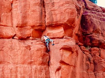 Man standing on rock