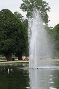 Scenic view of waterfall