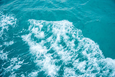 High angle view of swimming pool in sea