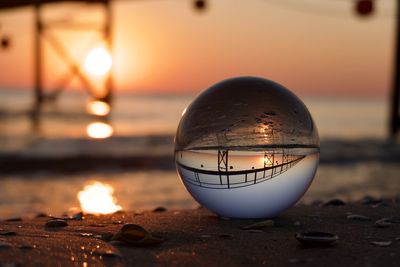 Close-up of crystal ball