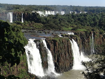 Scenic view of waterfall