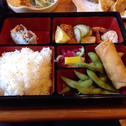 Close-up of food served in plate