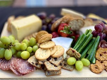 Close-up of food on table