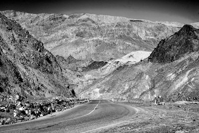 Scenic view of mountain road