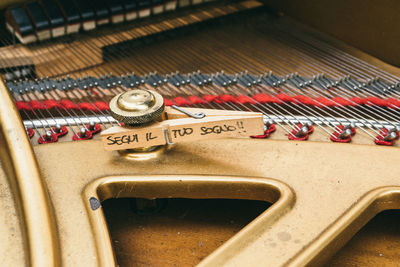 Detail shot of musical instrument