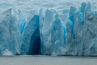 Scenic view of lake by iceberg