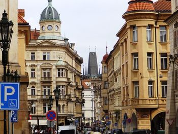 Exterior of buildings in city