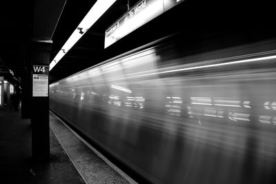 Railroad track at night