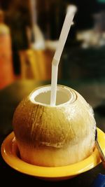 Close-up of object on table