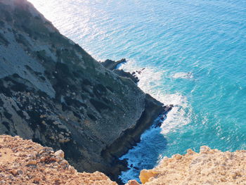 Rock formations by sea