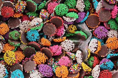 Full frame shot of multi colored candies