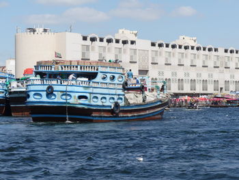 View of boats in sea