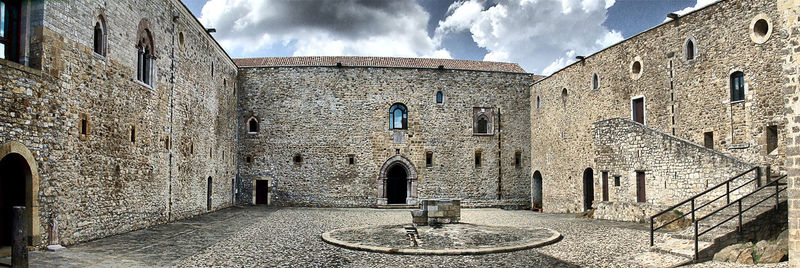 Panoramic view of buildings against sky