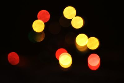 Defocused image of illuminated lights