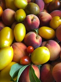 Full frame shot of apples in market