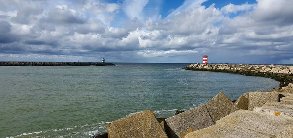 Panoramic view of sea against sky