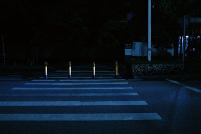 Empty road at night