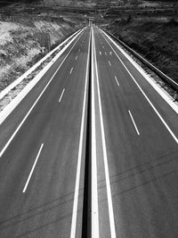 High angle view of highway