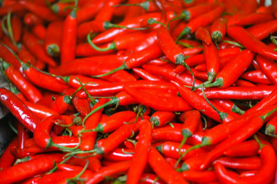 Full frame shot of red chili peppers