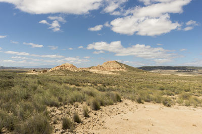 Scenic view of desert against sky