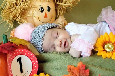 Cute baby girl sleeping toy