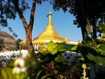 View of pagoda against sky