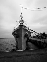 Bridge over sea against sky