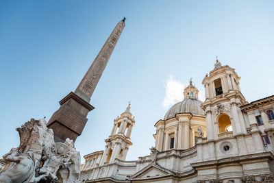  low angle view of historic building against the sky in piazza navona