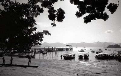 Boats in sea