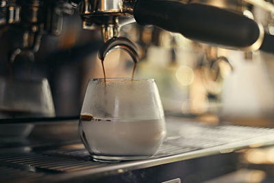 Close-up of coffee on table