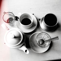 Directly above shot of coffee cup
