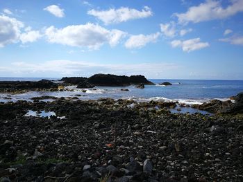 Scenic view of sea against sky
