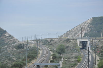 Road by mountain against sky