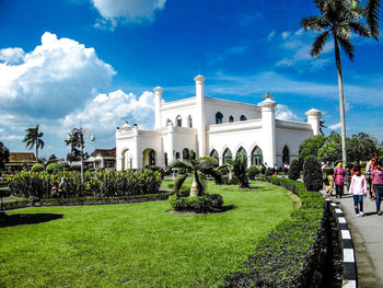 View of park against cloudy sky