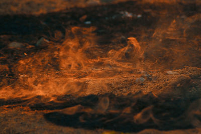 Full frame shot of bonfire