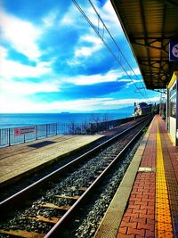 Railroad station platform